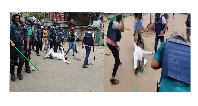 গয়েশ্বর চন্দ্র রায় কে রাস্তায় ফেলে  পেটানো হয়েছে