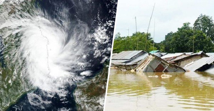 চলতি মাসে ঘূর্ণিঝড় ও বন্যার শঙ্কা