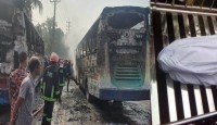 দুই বাসের রেষারেষিতে প্রাণ গেলো মোটরসাইক...